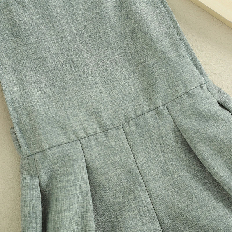 Infant Boys Denim Shortall Romper Sleeveless Summer Toddler