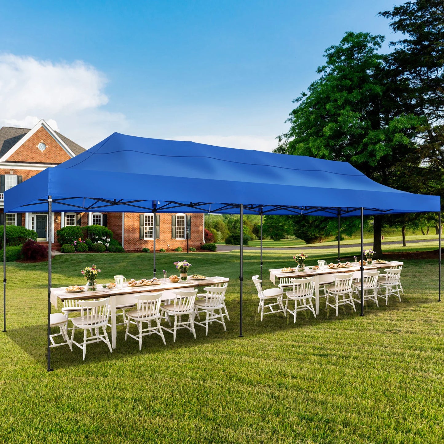 10x30 Heavy Duty Pop Up Canopy with 8 Sidewalls for Stable Wedding Outdoor Parties Canopy with UPF 50+ Protection