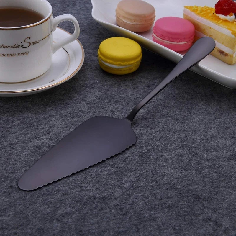 6 Piece Serving Flatware Set With Cake Server And Slotted Spoon