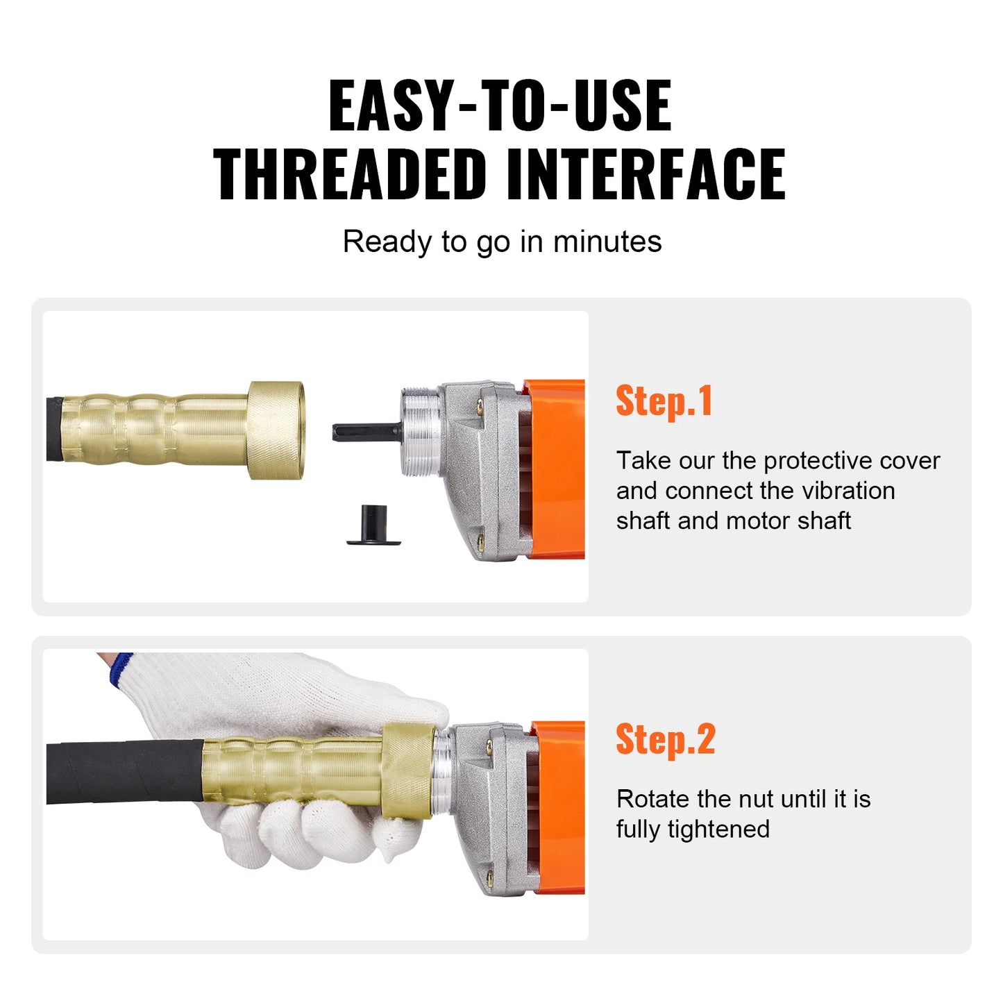 SucceBuy 800W Electric Vibrator 13000 VPM Electric Concrete Vibrating Tool Portable Pencil Cement Vibrator Remove Air Bubble