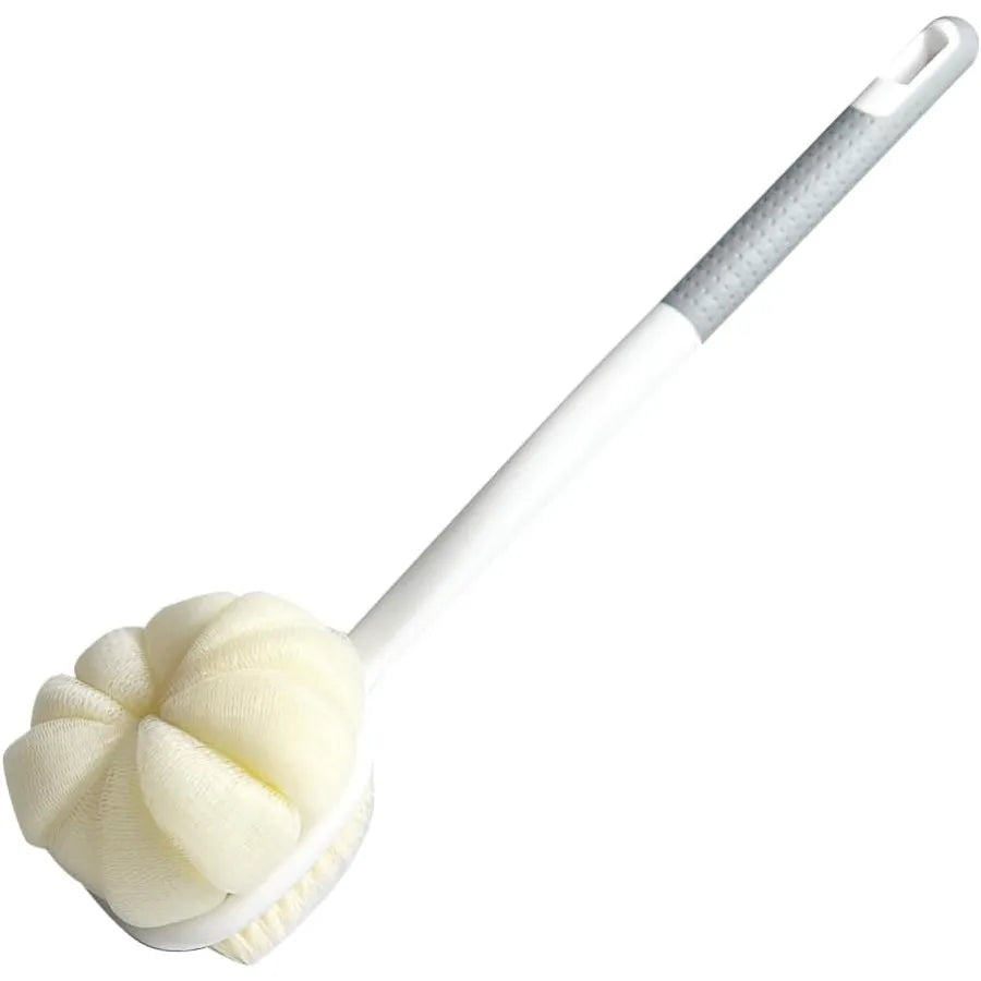Soft Bristles Loofah Back Scrubber With Long Handle Exfoliating Bath Mesh Sponge