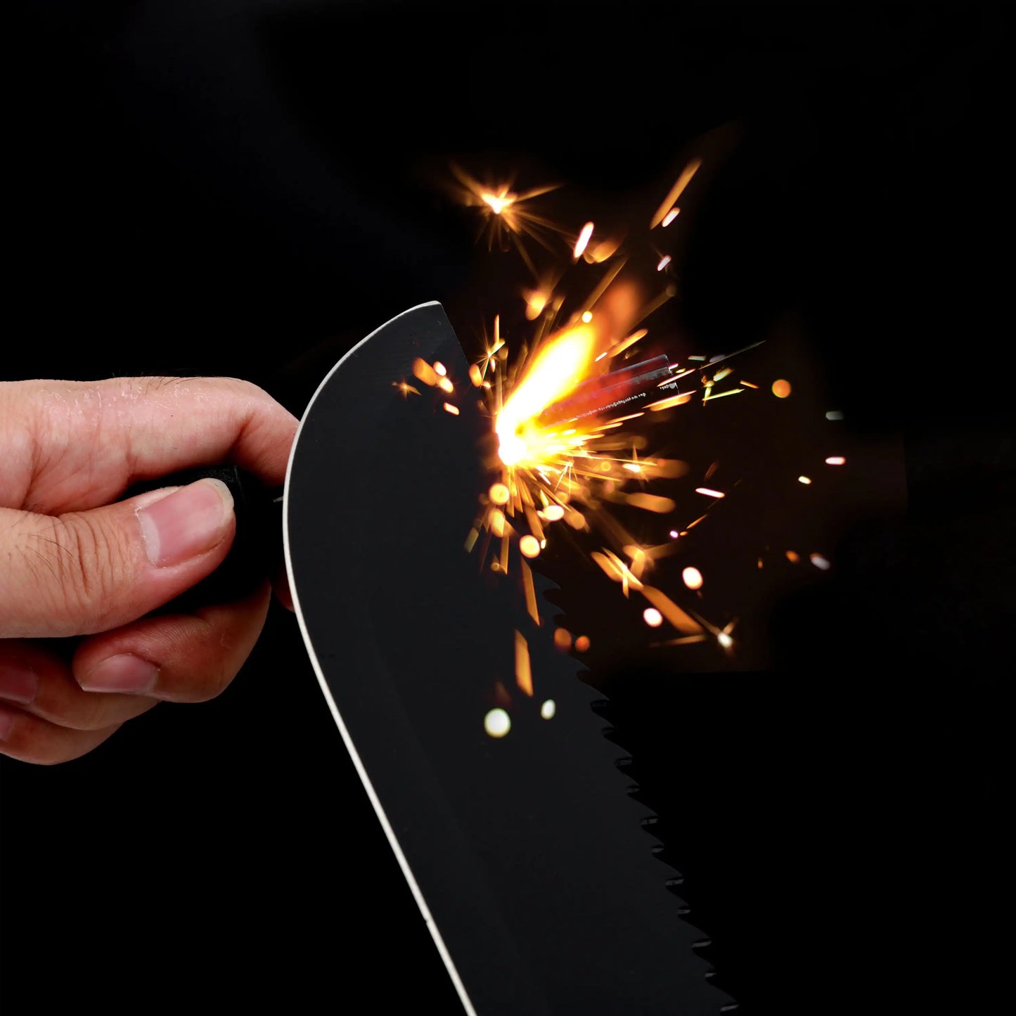 10 Inch Machete With Saw Teeth And Fire Starter Camping