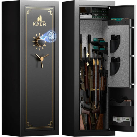 18-20 Biometric Gun Safe Wider and Deeper Fingerprint Gun Safes for Rifle and Pistols Large Quick Access Heavy Duty Gun Cabin