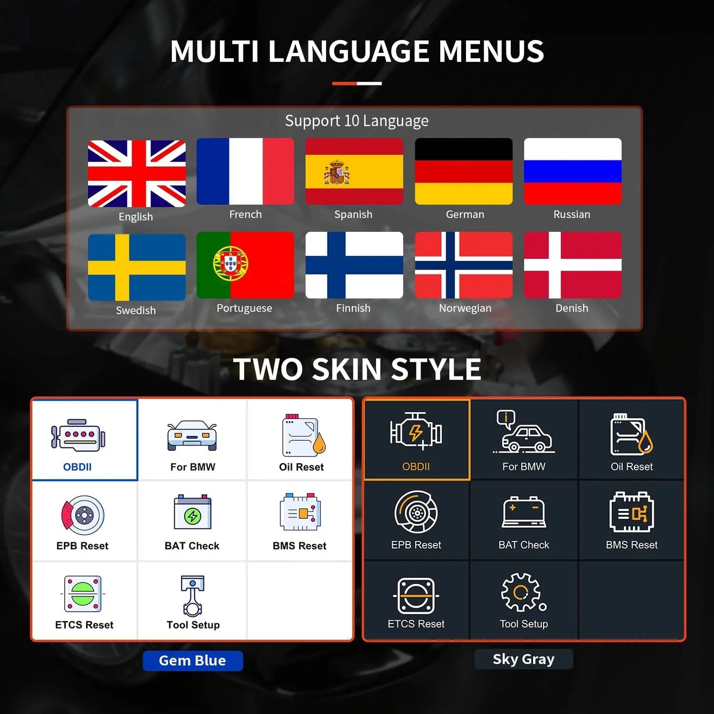 ANCEL VD700 All System OBD2 Scanner For VAG VW Audi TPMS Oil ABS EPB DPF Airbag Reset Car Diagnostic Tools