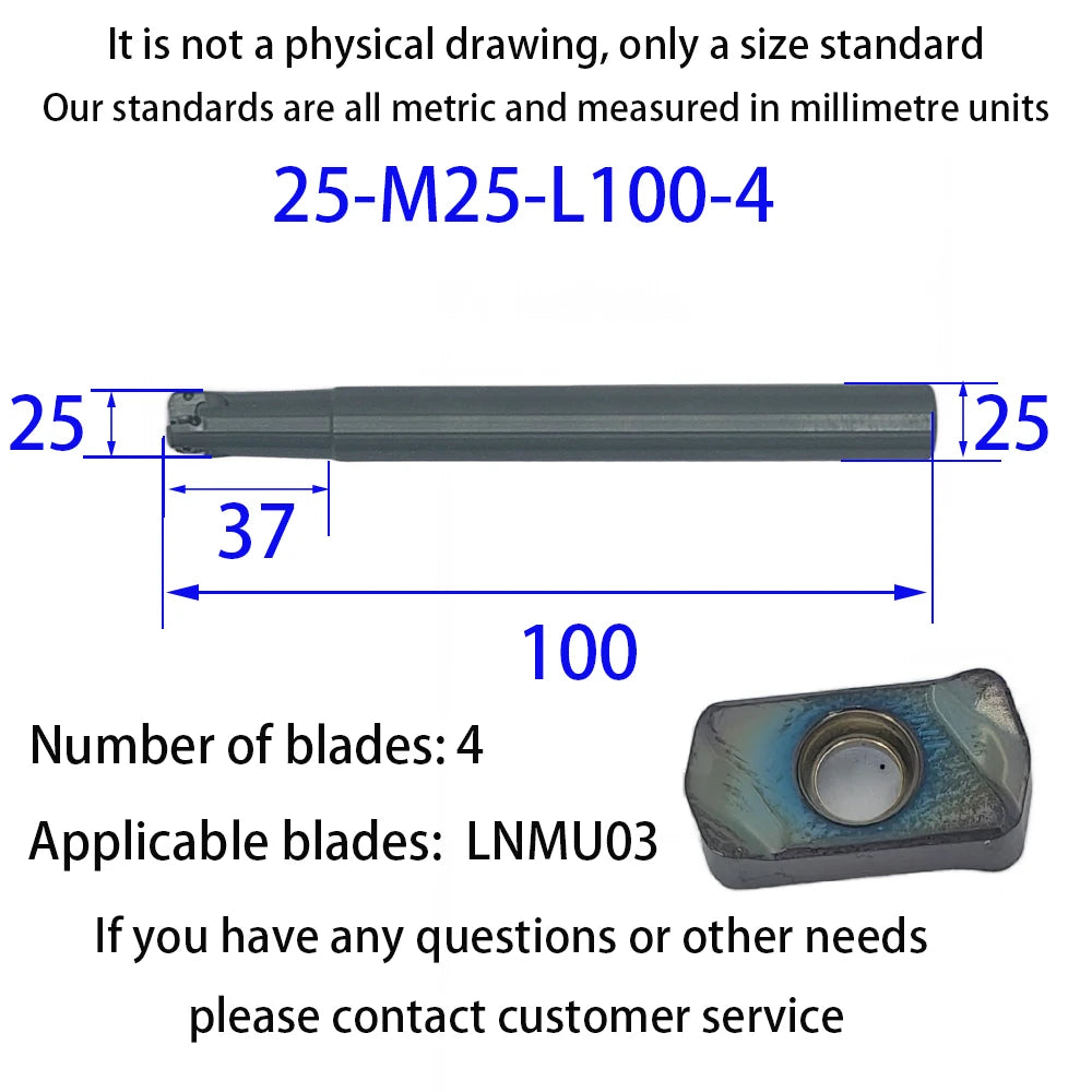 DMIX EXN03R Milling Cutter Bar LNMU0303 Fast Feed Double-sided Insert Tool milling Tool Holder