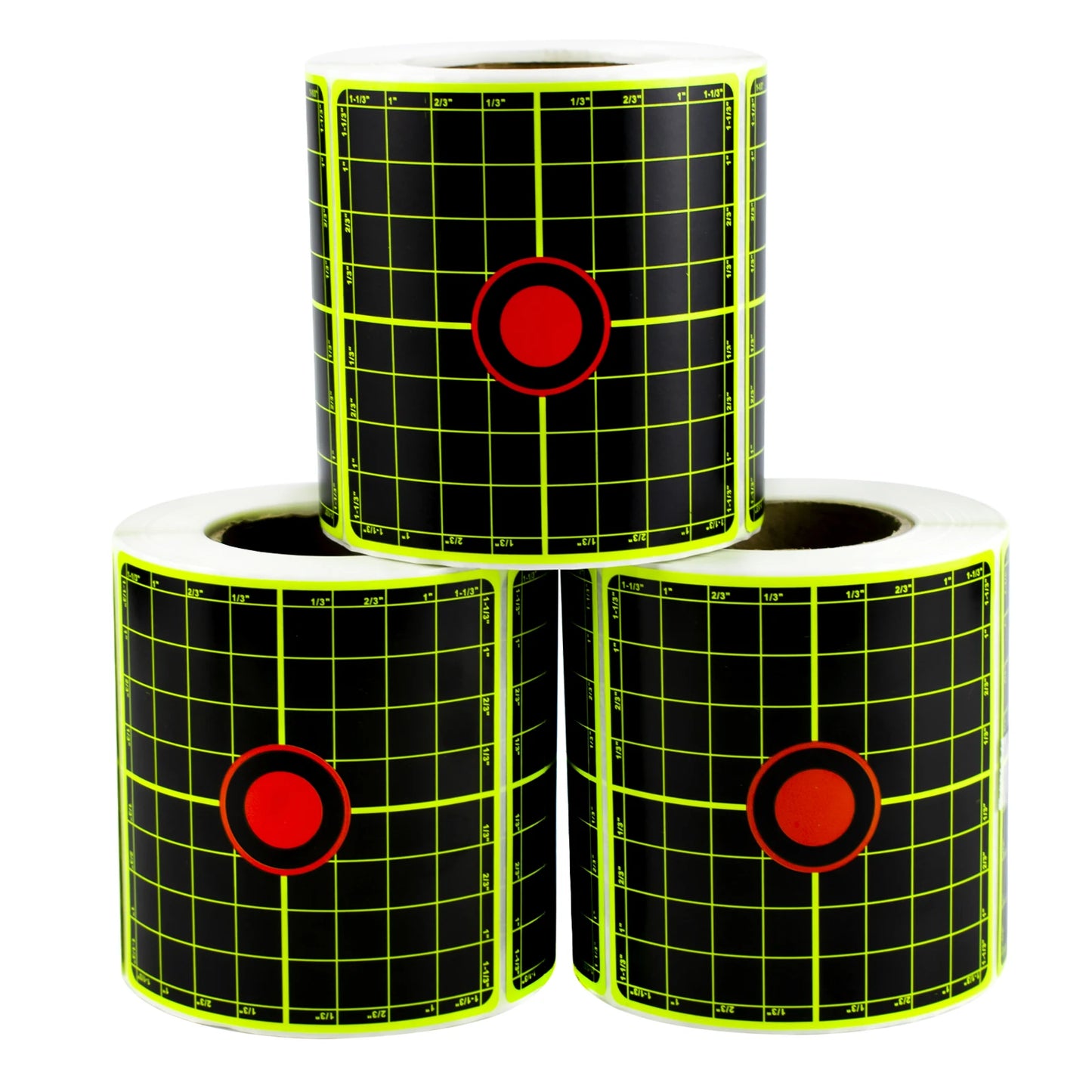Grid Ruler Target Labels 3Inch 200Pcs Fluorescent Stickers