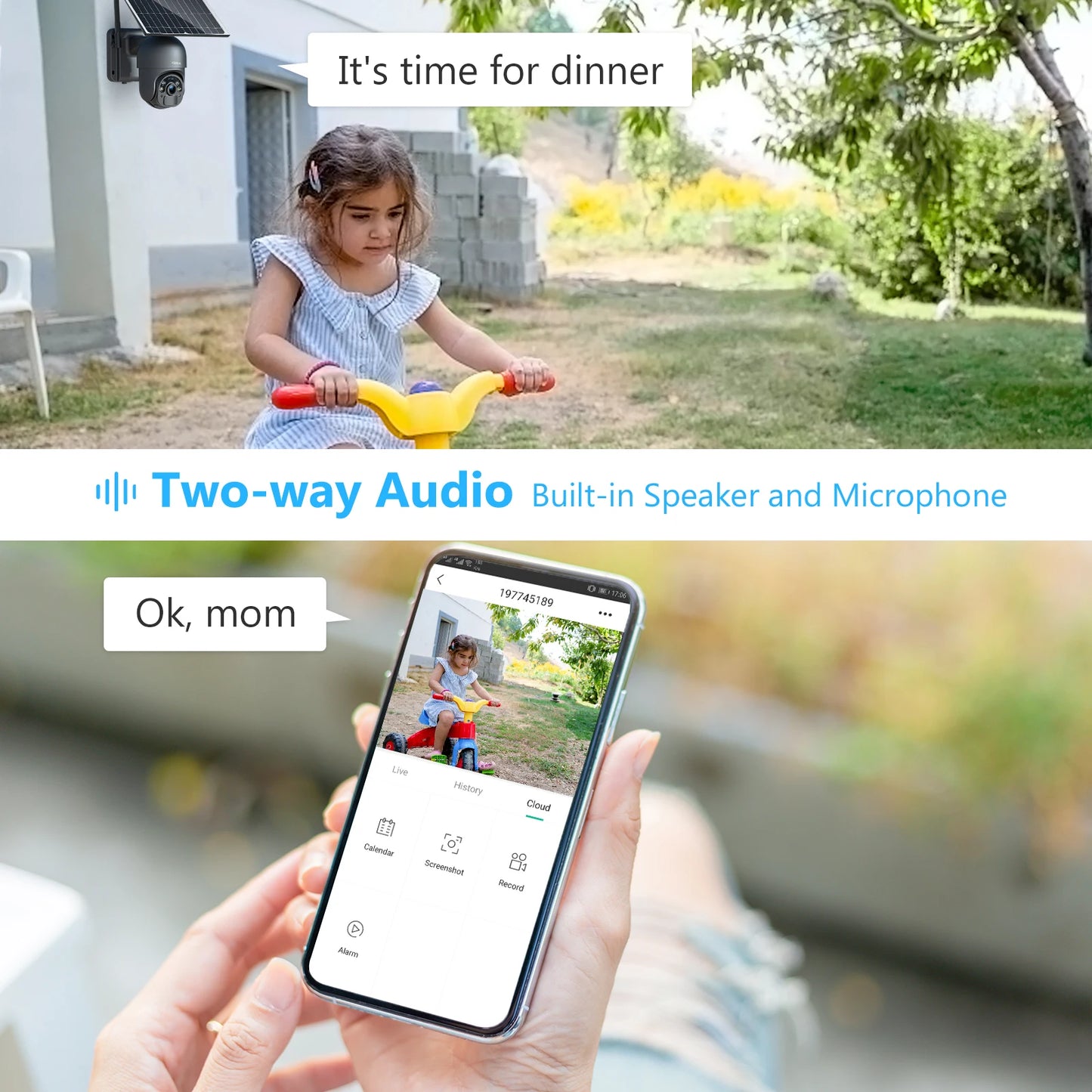 Xega 3G 4G LTE Wireless Solar PTZ Surveillance Camera with SIM Card 2K Color Night Vision 355 Degree 95 Degree PIR Detection IP66