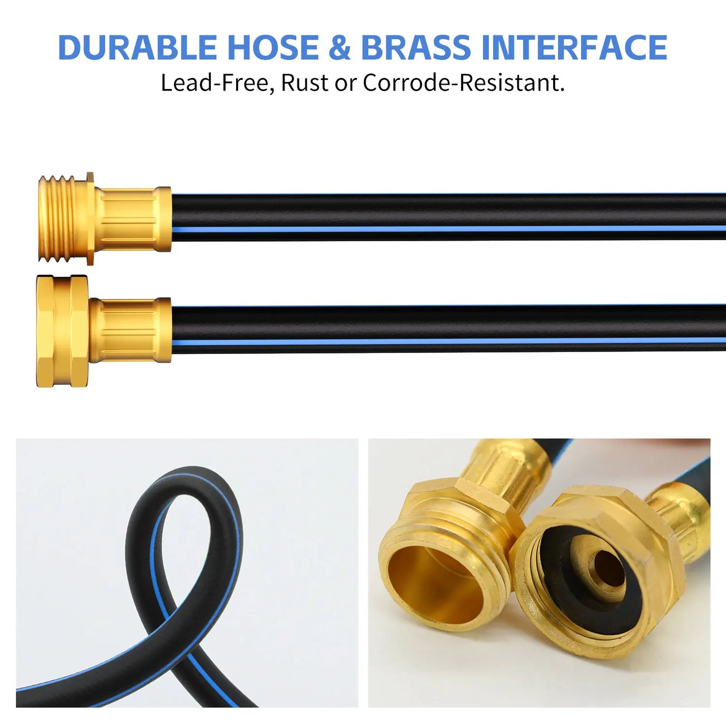 GardenJoy Retractable Hose Reel 65ft Wall Mounted With Locking Mechanism