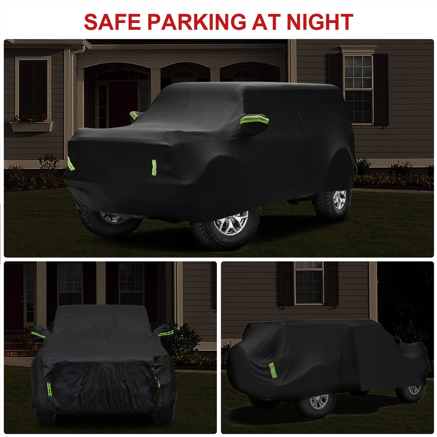 Full Car Cover Outdoor Waterproof Dust Proof Resistant Protection Polyester Durable for Dodge Challenger Jeep Wrangler 2008 to 2023