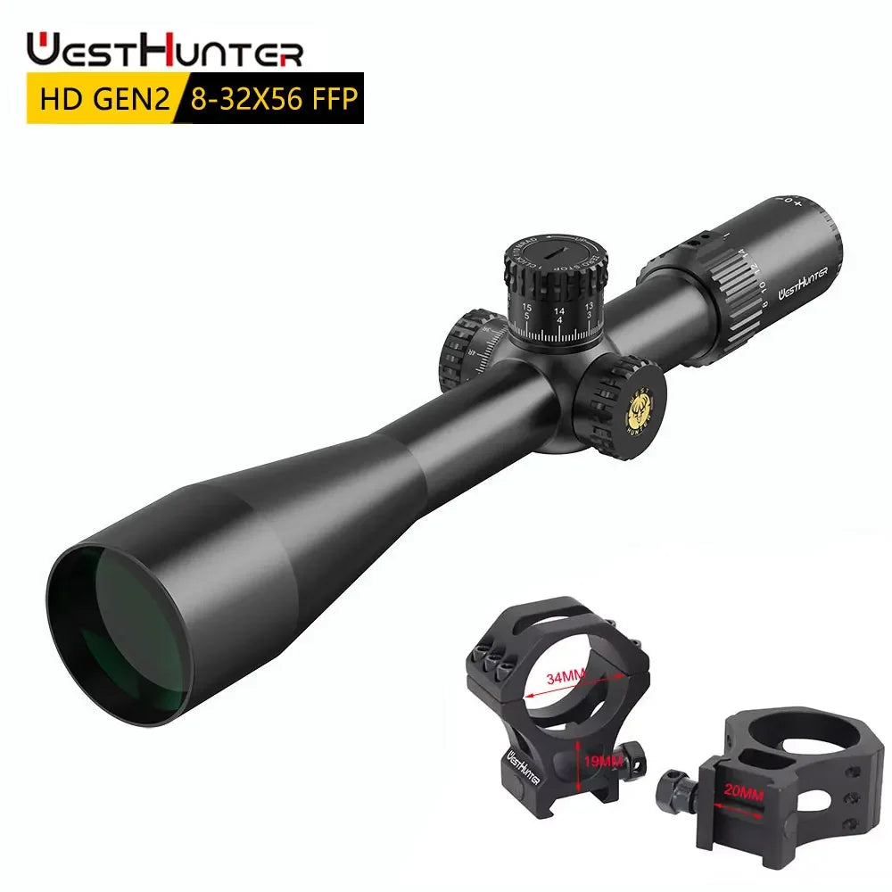 WestHunter HD GEN2 8 32 56 FFP First Focal Plane Riflescope