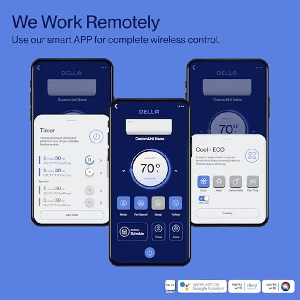 12000 BTU Mini Split Air Conditioner Heat Pump 208 to 230V Smart Sensor Sleep