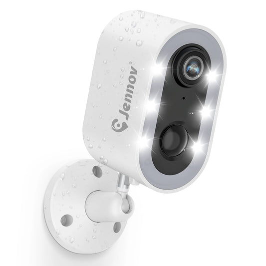 Jennov 5MP Wireless Security Camera Battery Powered with Color Night Vision and Two Way Talk for Outdoor Home Use