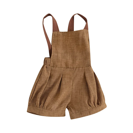 Infant Boys Denim Shortall Romper Sleeveless Summer Toddler