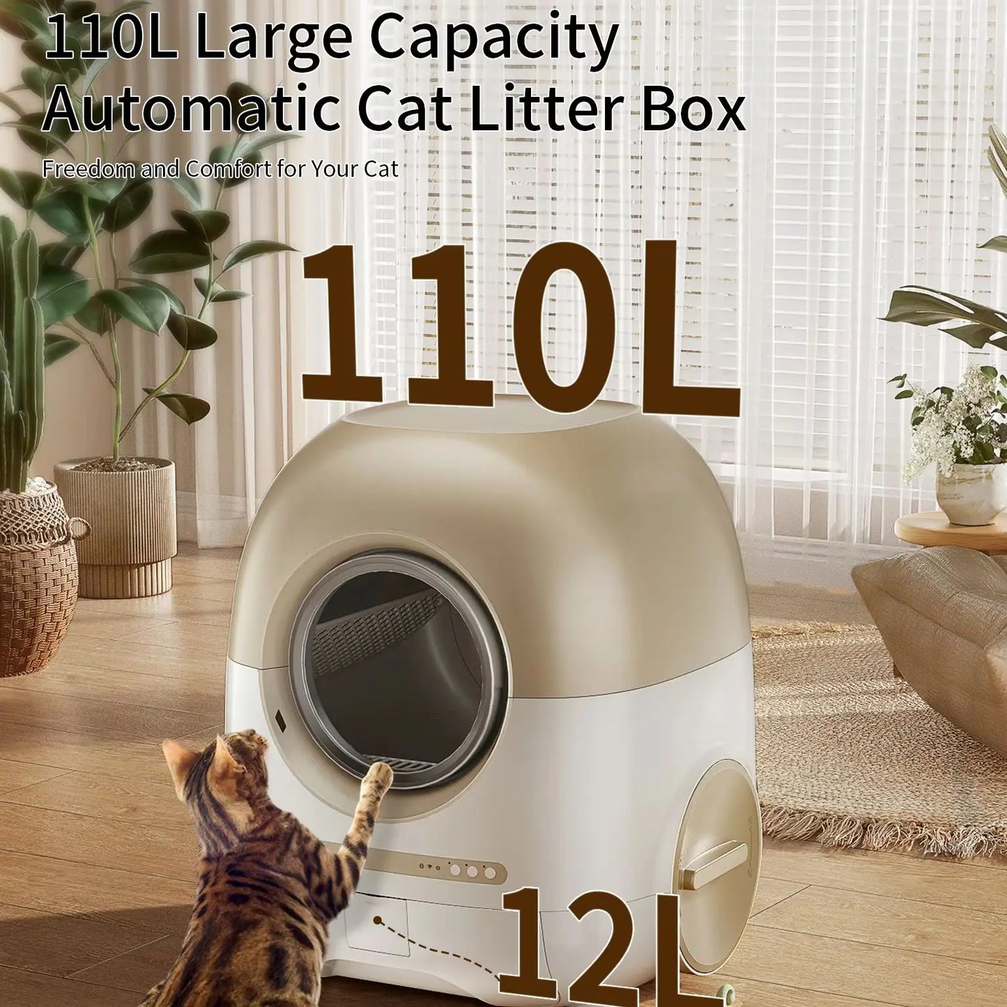 Redsasa Self Cleaning Smart Cat Litter Box With App Remote Control