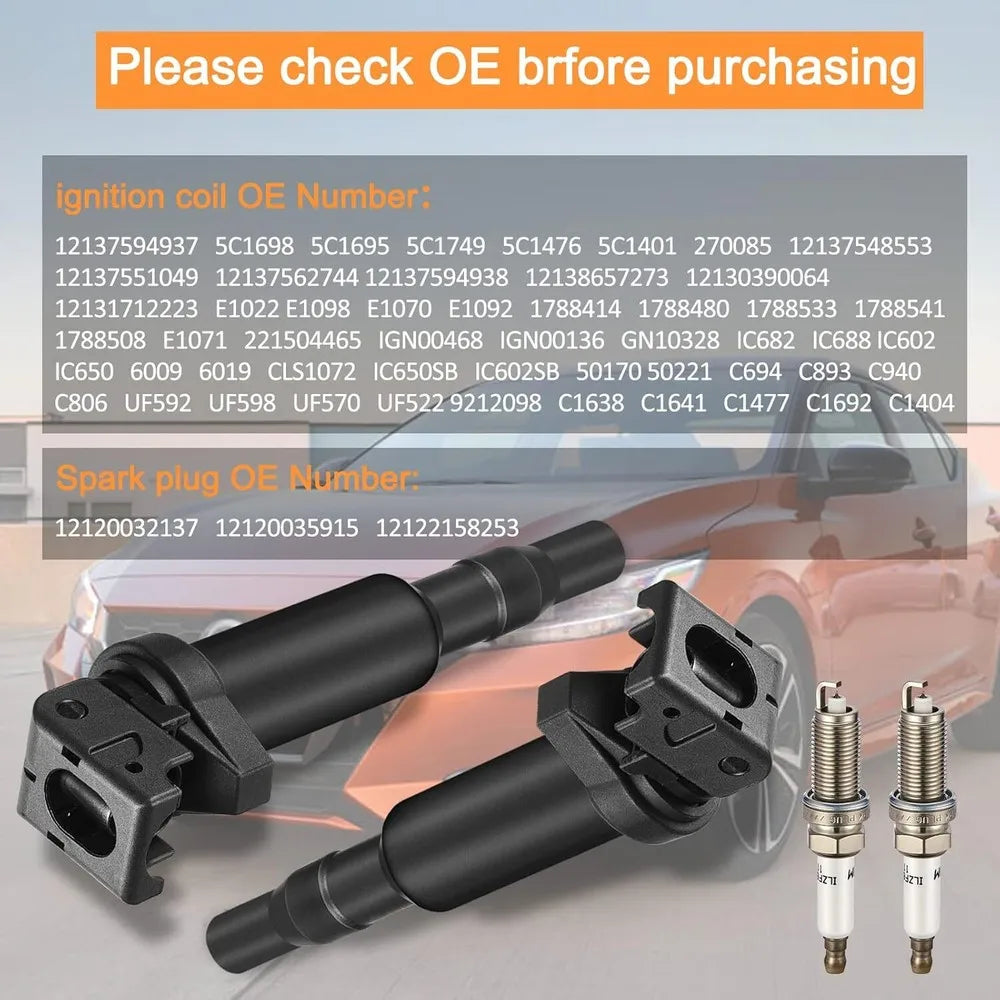 6 Ignition Coils And 6 Spark Plugs Kit For BMW 128i 328i