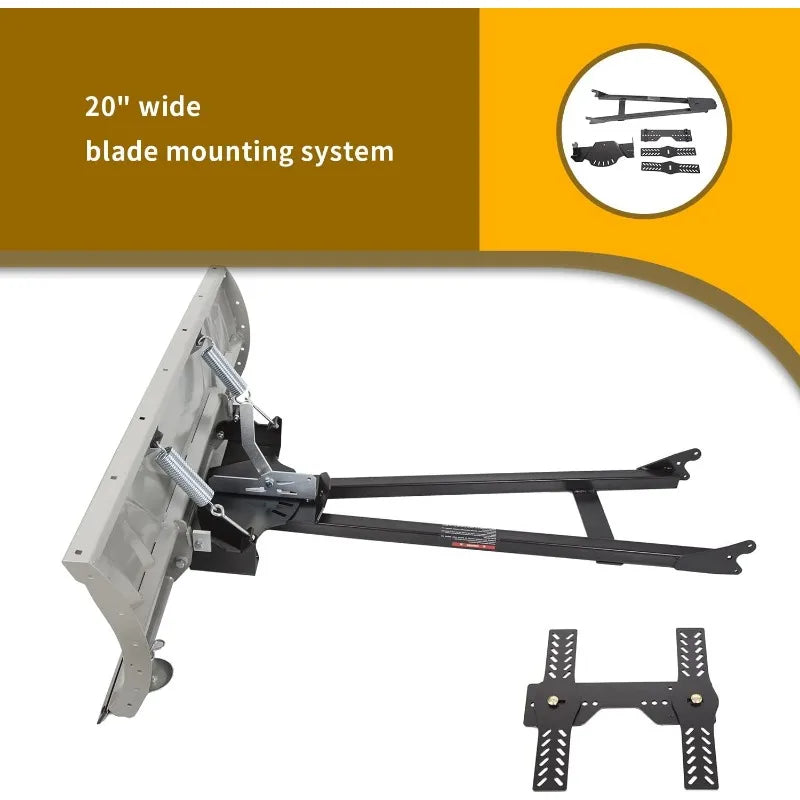 KUAFU Snow Plow Blade Universal Kit Steel Adjustable 48 Inch Complete Universal Kit Package