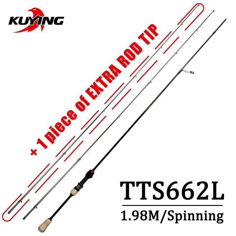 Kuying Teton Super Ultra Soft Light Baitcasting Spinning Lure Fishing Rod Combo 1.56m 1.8m 1.86m 1.9m 1.92m 1.98m