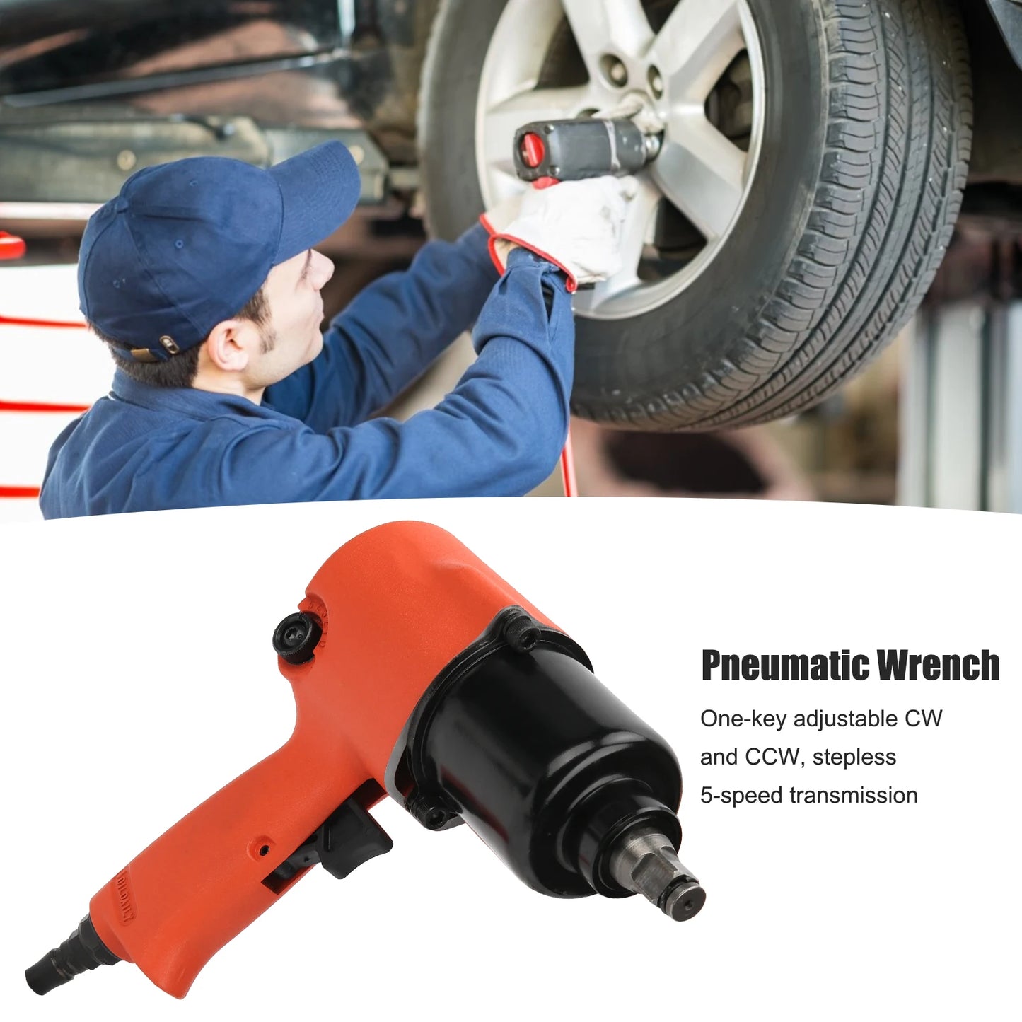 Pneumatic Wrench Set Half Inch Industrial High Torque Kit