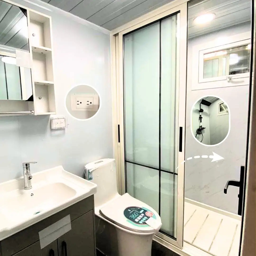 40Ft Prefabricated Container House 3 Bedroom Modular Tiny Home With Kitchen