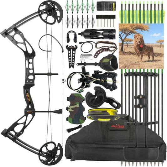 M133 Compound Bow 0-70 Lbs Adjustable Right Hand Aluminum Alloy Hunting Target
