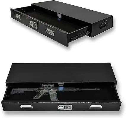 Under Bed Gun Safe Drawer for AR Rifle Long Storage Case for Car Trunk Gun Storage Rifle Safes for Home Rifle and Pistols