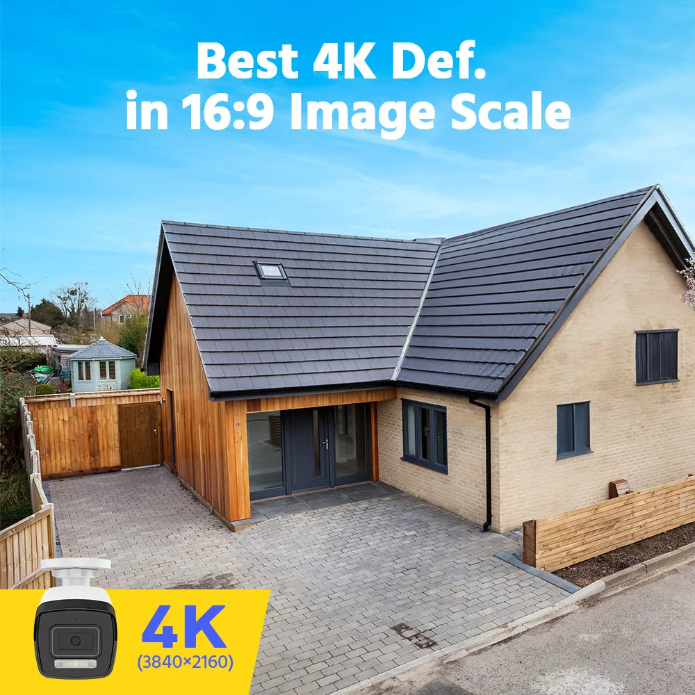 Annke 4K Ultra HD 8MP POE Outdoor Indoor Weatherproof Security Camera Kit with EXIR Night Vision and Email Alerts