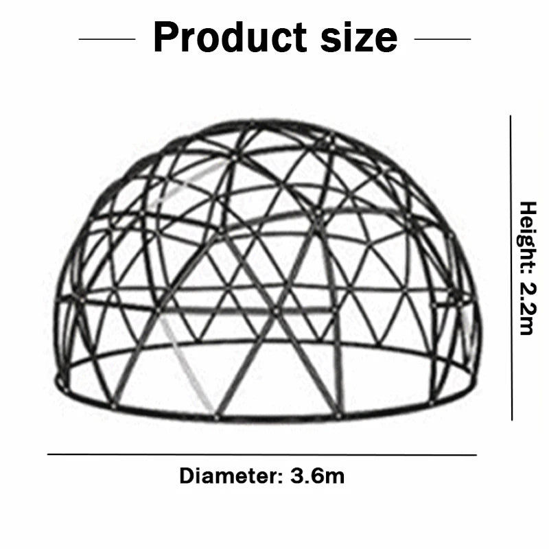 3.6M TPU Transparent Bubble Dome Tent for Outdoor Events Camping Cafes Dining Garden Igloo Luxury Gazebo