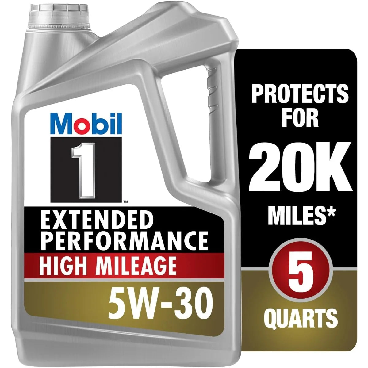 Mobil 1 Extended Performance High Mileage Full Synthetic Motor Oil 5W30 5 Quart