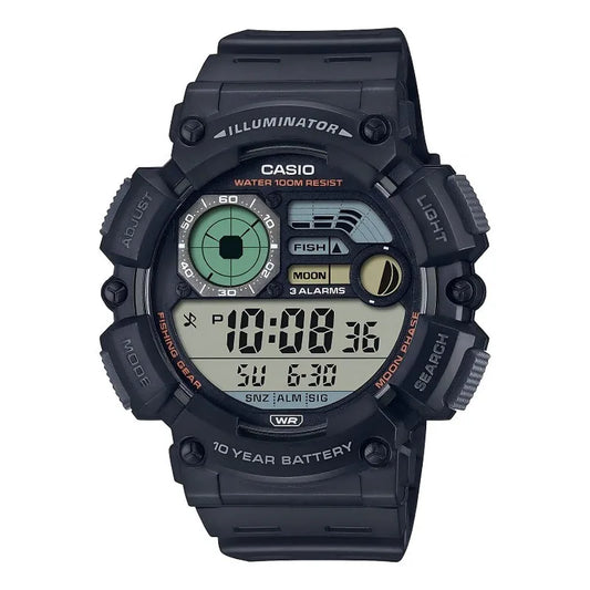 Casio WS-1500H Series Men's Large Dial Wristwatch Multifunctional Digital Display Waterproof Sports Leisure Electronic Watch