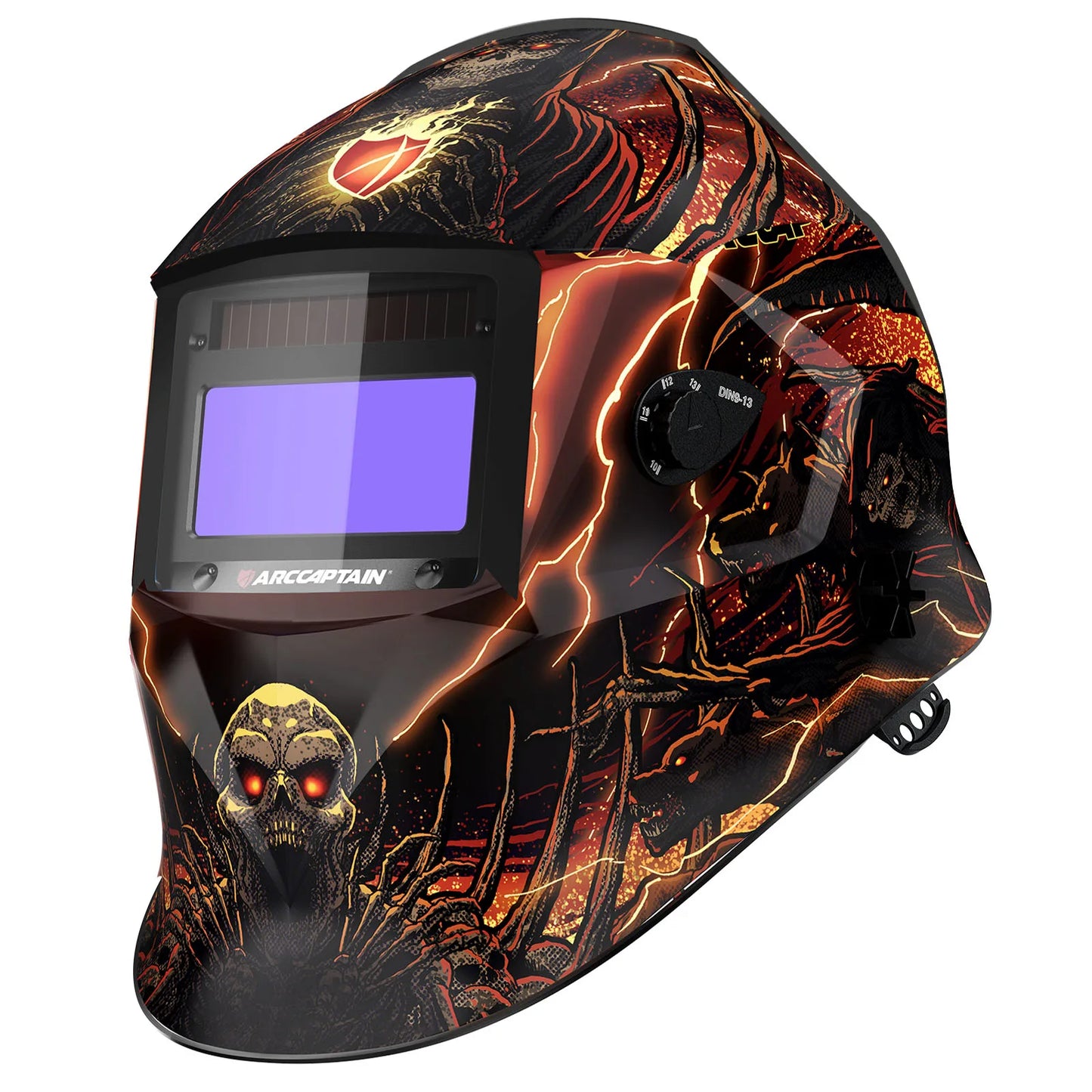 ARCCAPTAIN Welding Helmet Welder Mask Chameleon Large View True Color Solar Power Auto Darkening Welding For Arc Weld Grind Cut