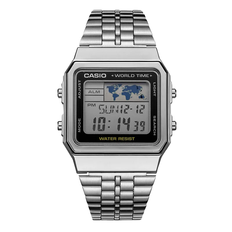 CASIO A500WA Digital Watch – LED Backlight, 5 Alarms, Stopwatch & Countdown