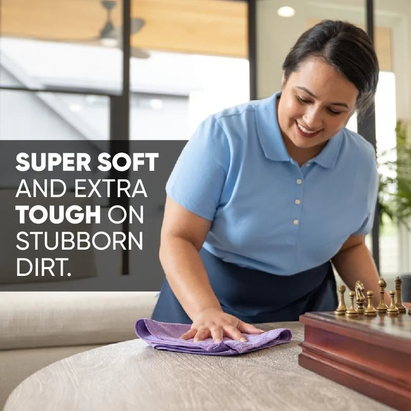 48 Pack 16 Inch by 16 Inch Microfiber Cleaning Towels Highly Absorbent Lint Free Multi Purpose Safe