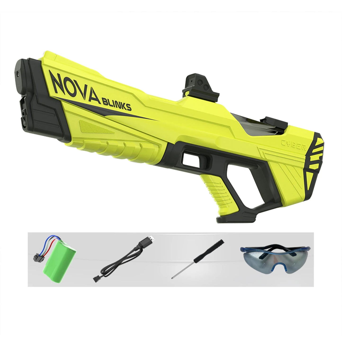 Automatic Electric Water Gun Battery Powered Squirt Blaster for Adults and Kids with Auto Suction Summer Pool Beach Toy