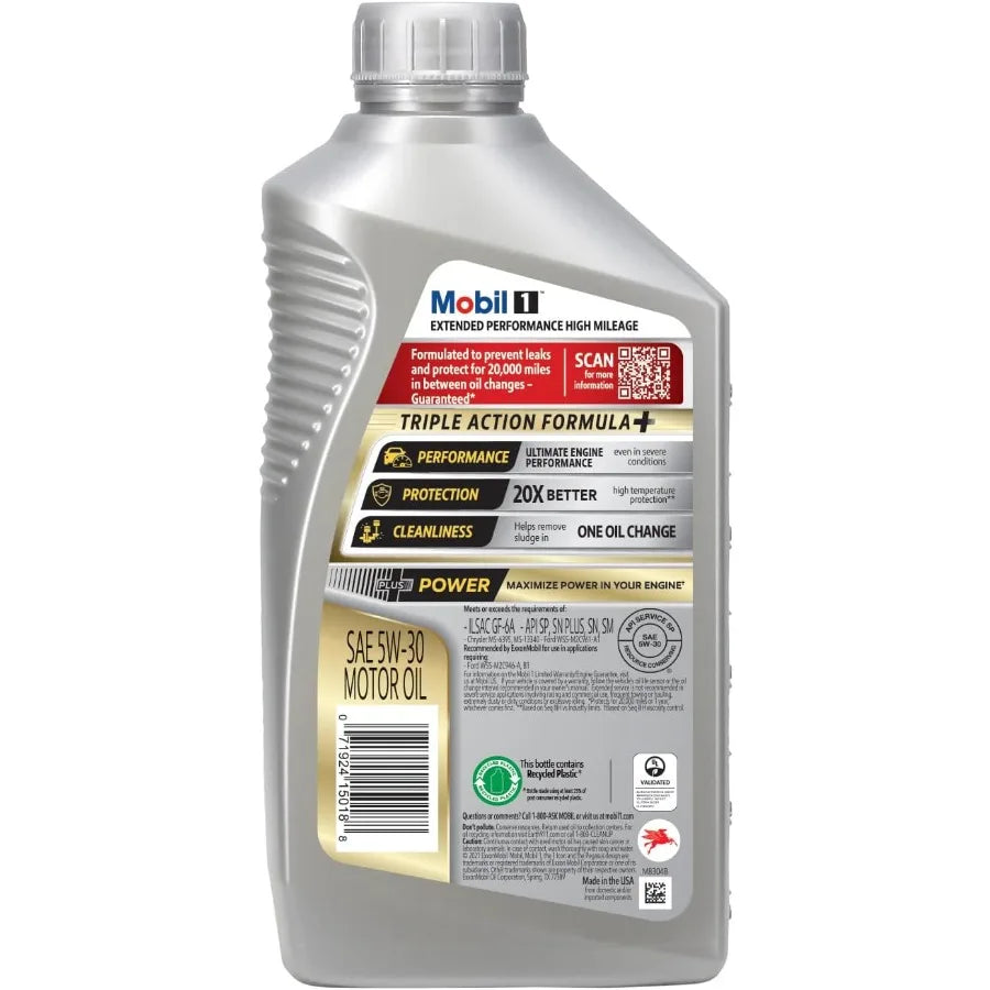 Performance Full Synthetic Motor Oil 10W30 1 Quart For High Performance Engines