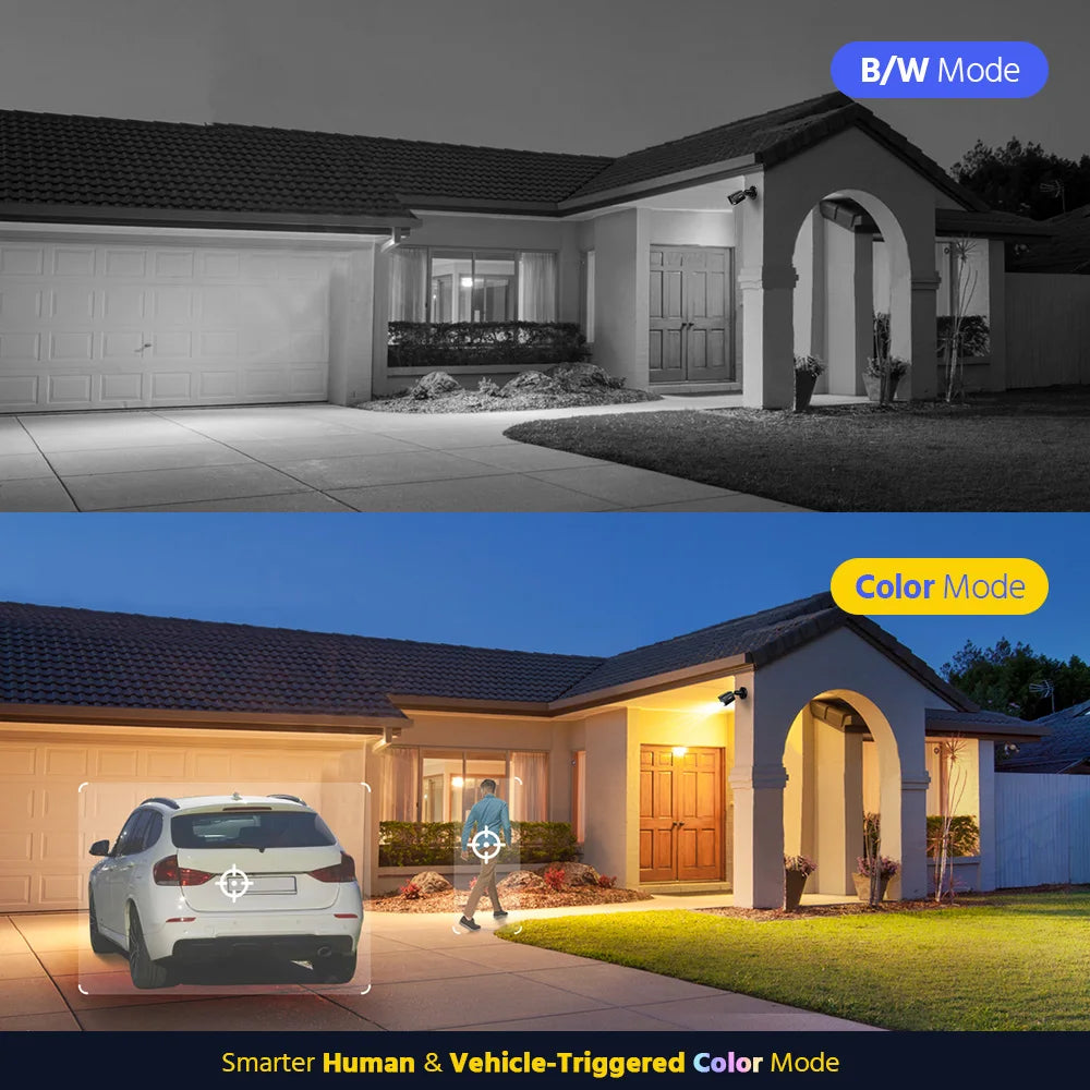 Annke 3K 5MP Dual Light Audio Fixed Bullet Camera 2.8mm Lens CCTV Video Surveillance Camera with Built-in Mic