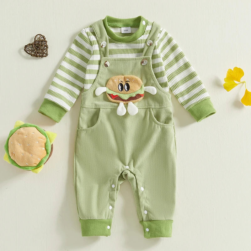 Cute 2 Piece Toddler Winter Set Knit Sweater Bear Print Pants Warm Outfits for Baby Boy Girl Cozy Clothes