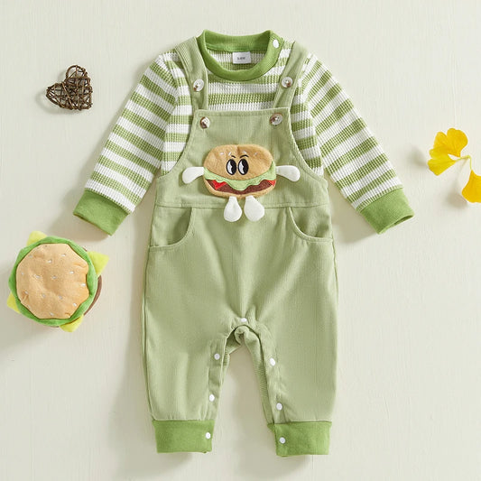 Cute 2 Piece Toddler Winter Set Knit Sweater Bear Print Pants Warm Outfits for Baby Boy Girl Cozy Clothes