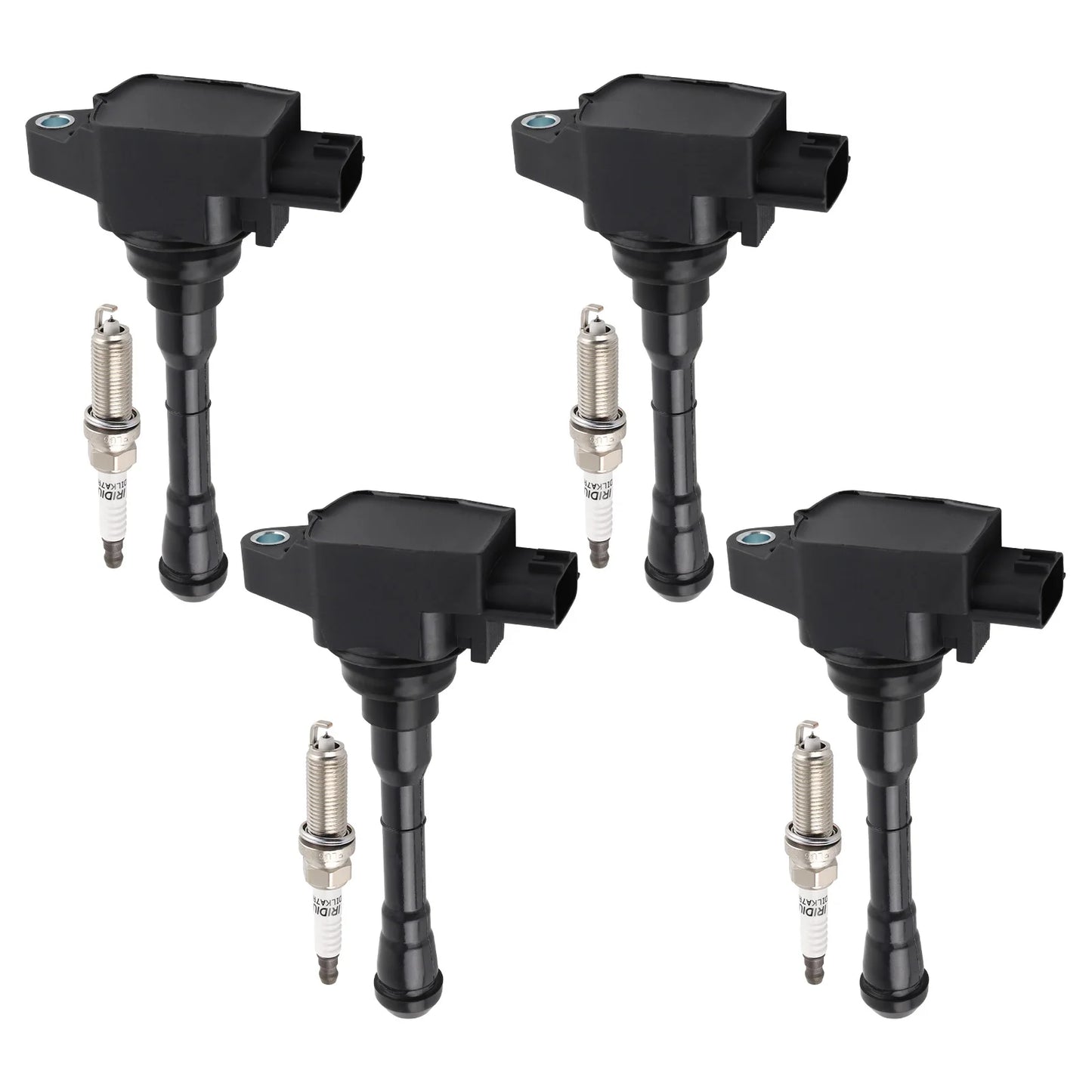 4 Ignition Coils And Spark Plugs For Nissan Juke 1.6L 2011-2017 UF659 91215