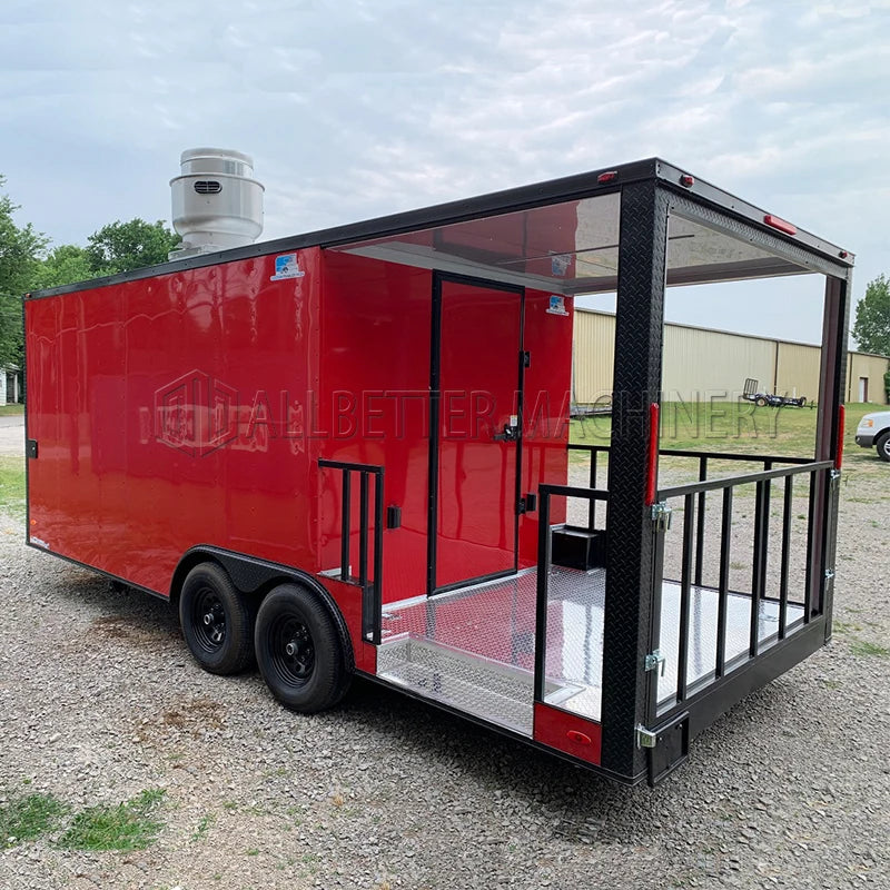 Allbetter Fully Equipped Stainless Steel Trailers Fast Street Retro Australian Standard Concession Mobile Food Cart Trailer
