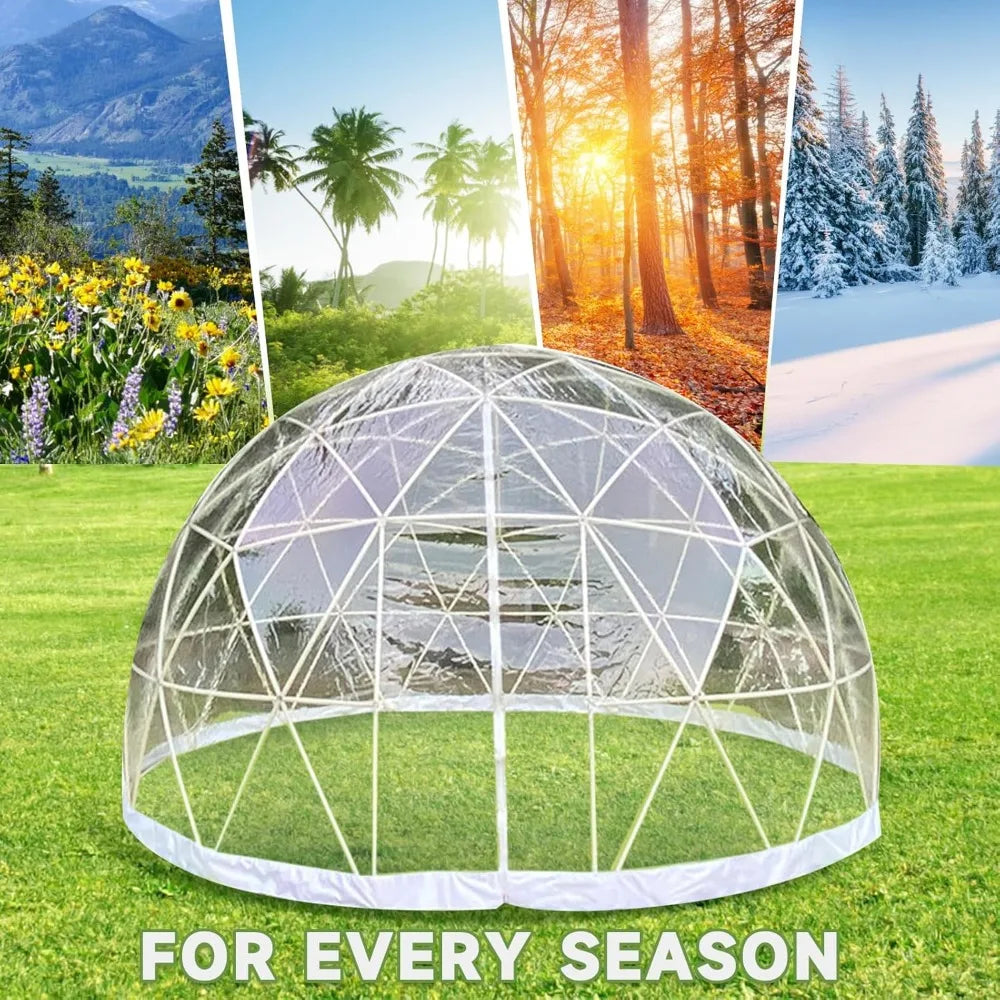 Garden Dome Bubble Tent 9.5x5.7ft PVC Greenhouse Lights