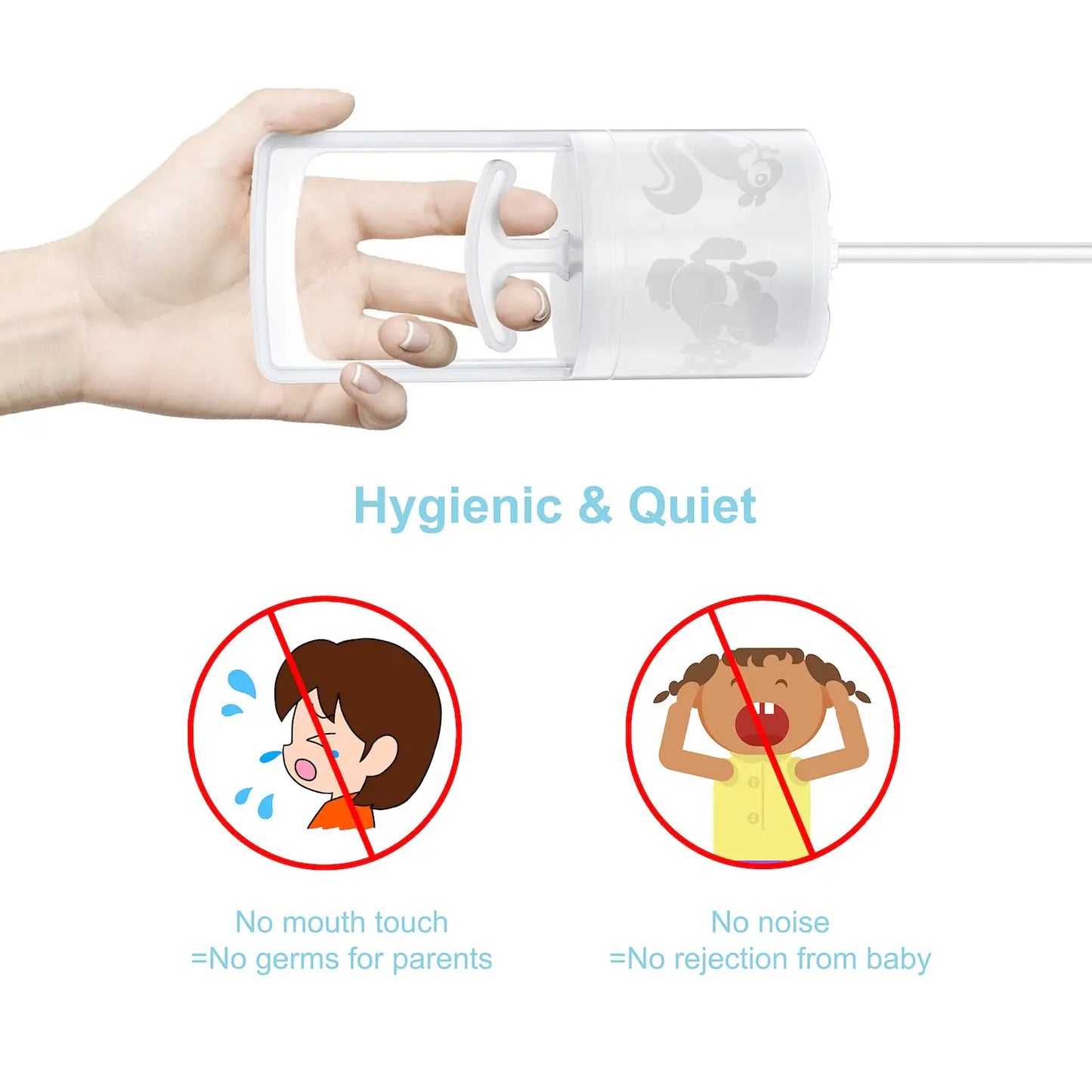 Baby Nasal Aspirator Manual Quiet Nose Suctioner For Infants