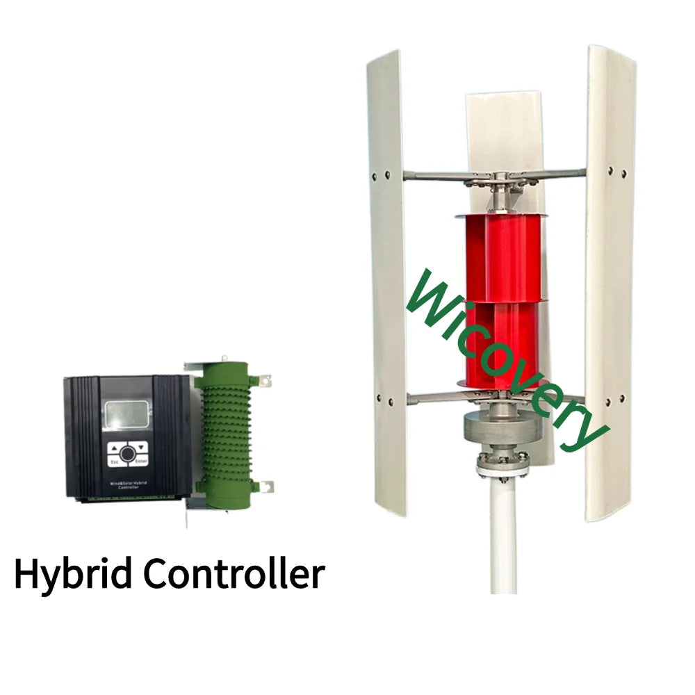 10 Kilowatt Vertical Axis Wind Turbine 48V Kit 220V Output