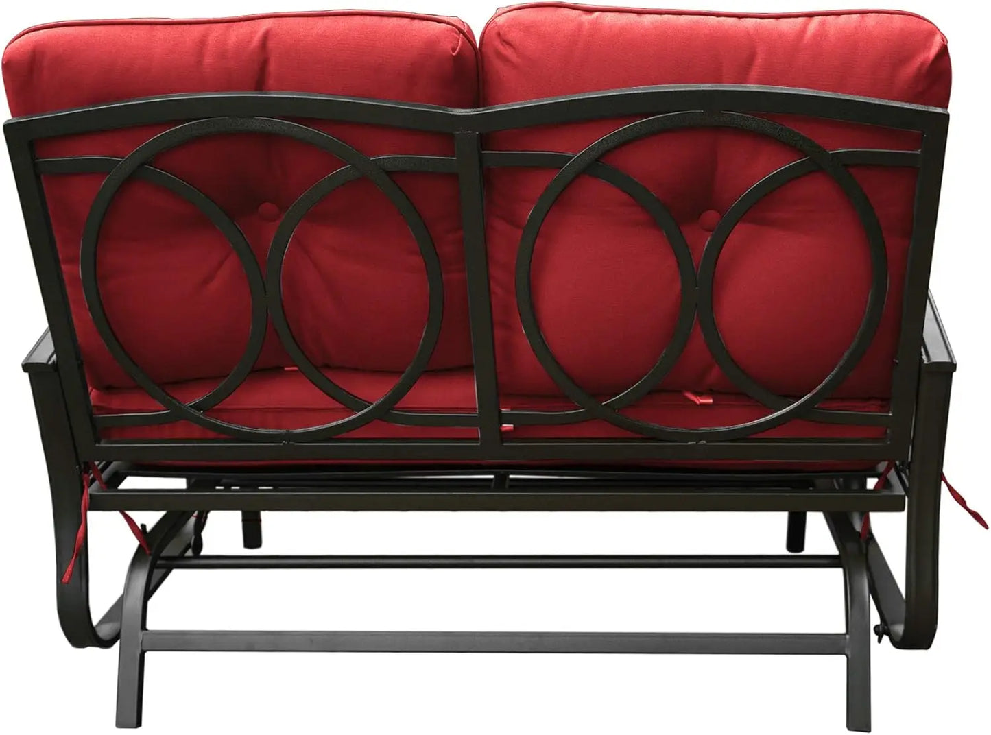 Cozy Patio Glider Bench Outdoor Loveseat Cushioned Seats