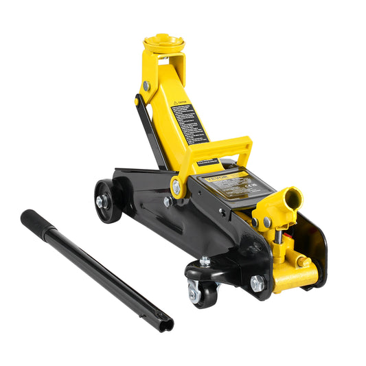 SucceBuy Low Profile Floor Jack 2 Ton Heavy Duty Iron Hydraulic Jack
