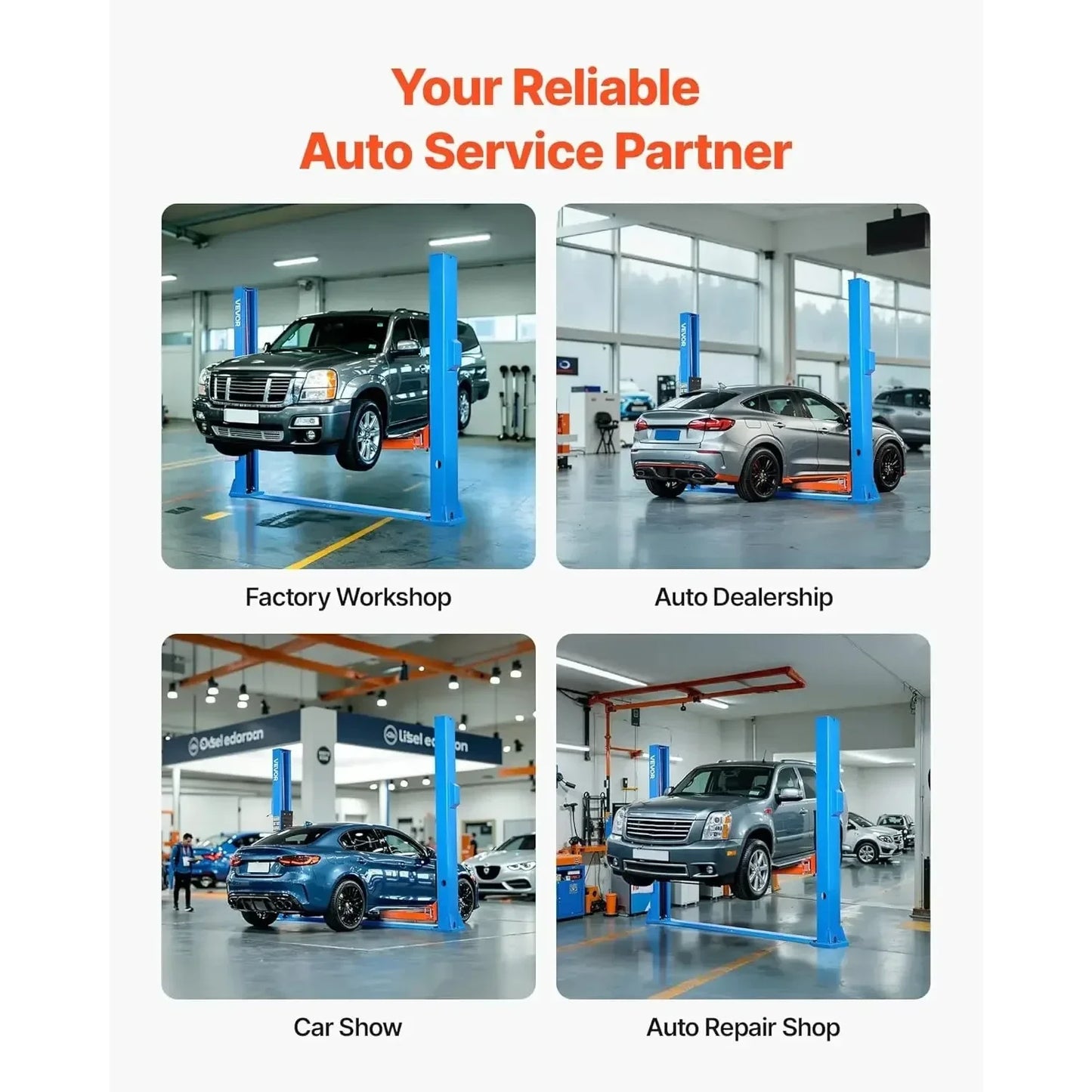 Two Post Car Lift 12000 Lbs Capacity 220V 2.95 HP Auto Hoist Sedan SUV