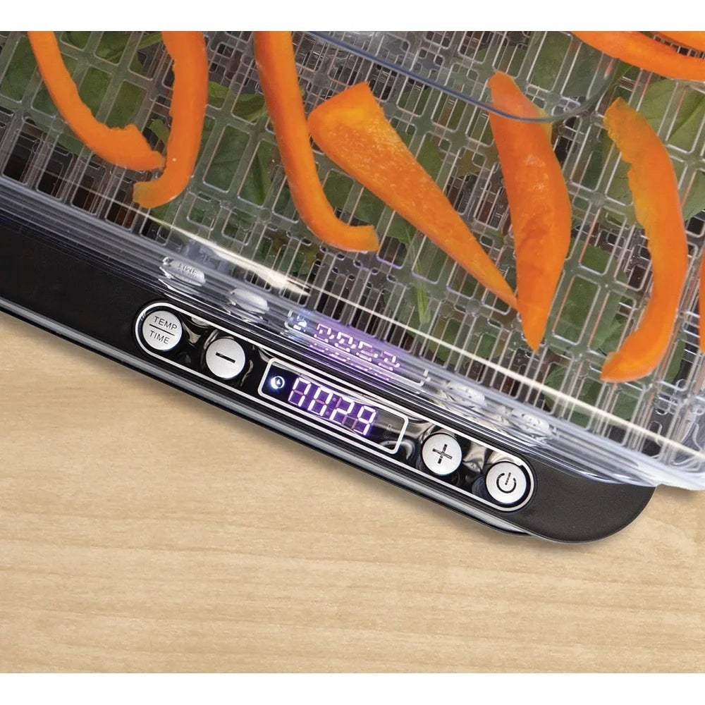 5 Tray Digital Dehydrator With Timer And Temperature Control For Uniform Drying Compact Design Kitchen Appliance
