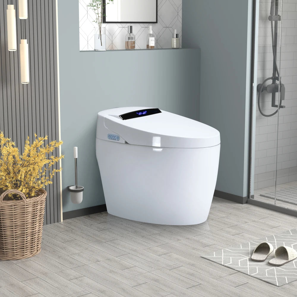Smart Toilets with Heated Bidet Seat Portable Toilet with Built-in Bidet Intelligent Toilet Auto Open Close Seat