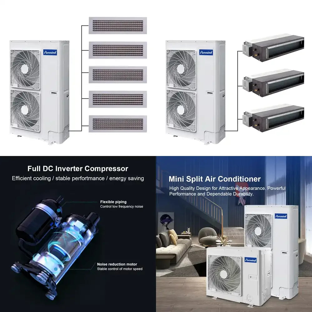 Gree Wholesales VRF VRV Industrial Multi Zone Split Inverter Air Conditioner 24000Btu 36000Btu Cassette Duct Air Conditioning