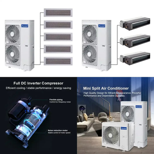 Gree Wholesales VRF VRV Industrial Multi Zone Split Inverter Air Conditioner 24000Btu 36000Btu Cassette Duct Air Conditioning