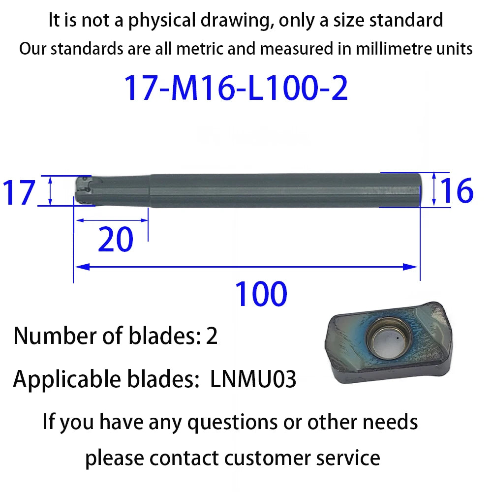 DMIX EXN03R Milling Cutter Bar LNMU0303 Fast Feed Double-sided Insert Tool milling Tool Holder